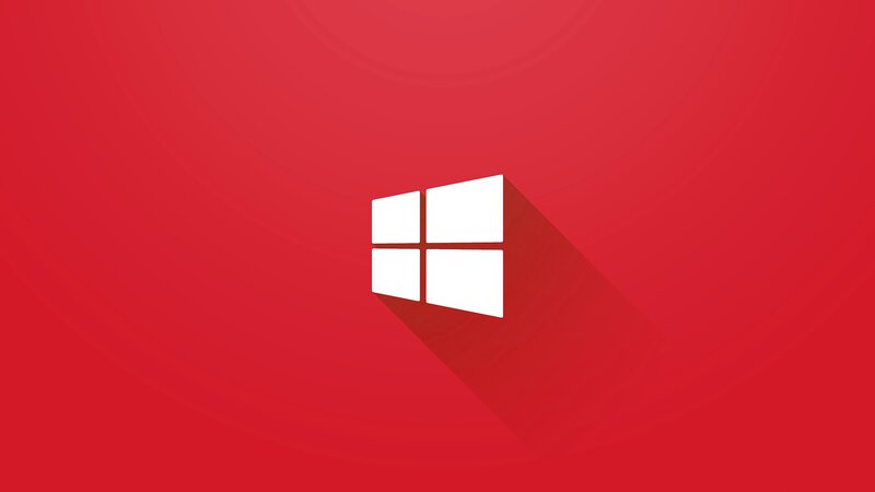 Windows Logo on Red — Minimalist