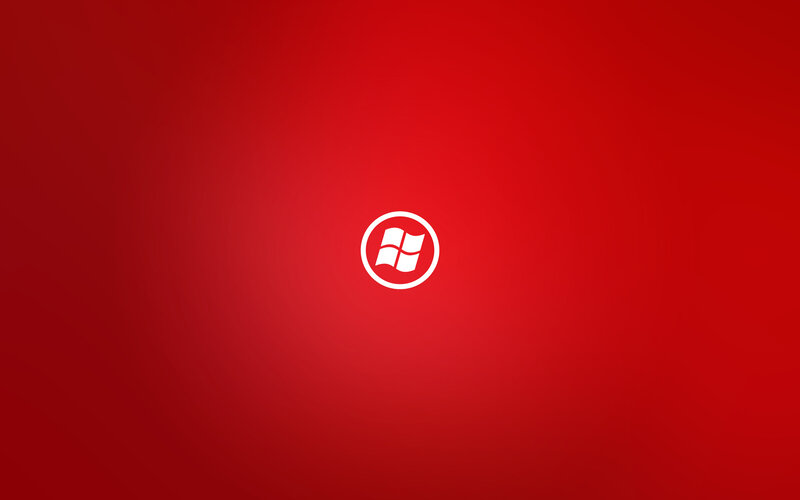 Windows Logo on Red — Neutral