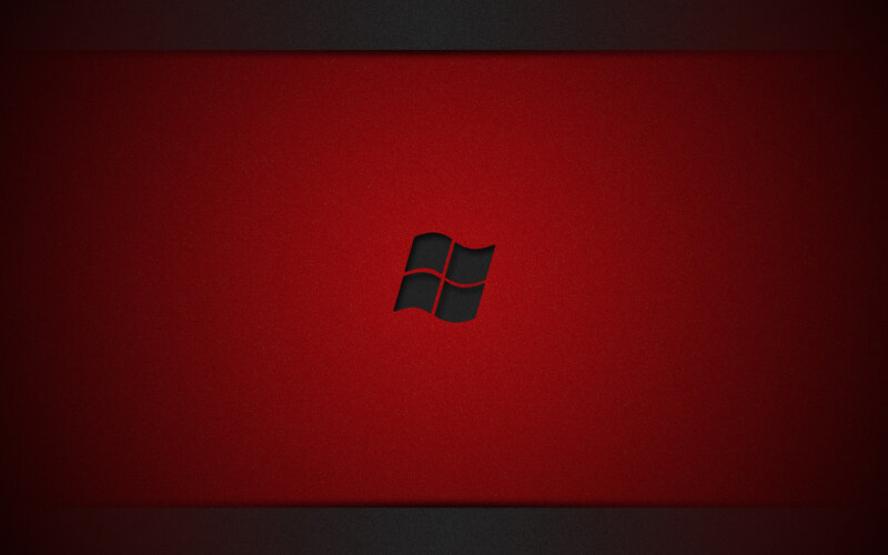 Windows Logo on Red