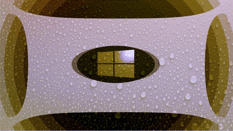 Windows Logo on Screen — White