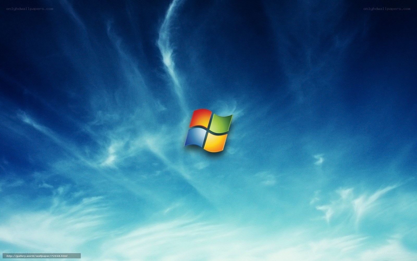 Windows logo on sky background