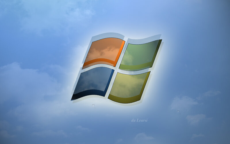 Windows Logo on Sky — Blue