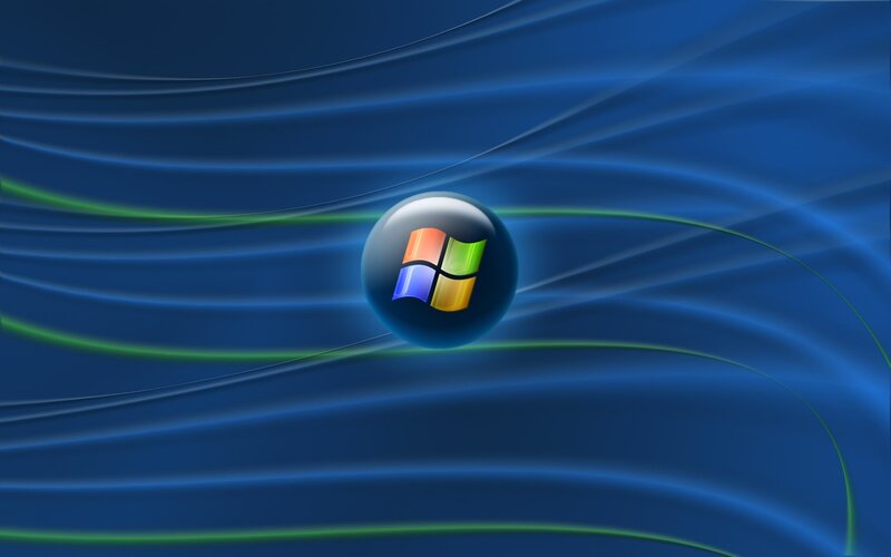 Windows Logo on Sphere — Blue