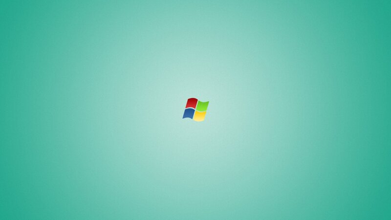 Windows logo on teal background