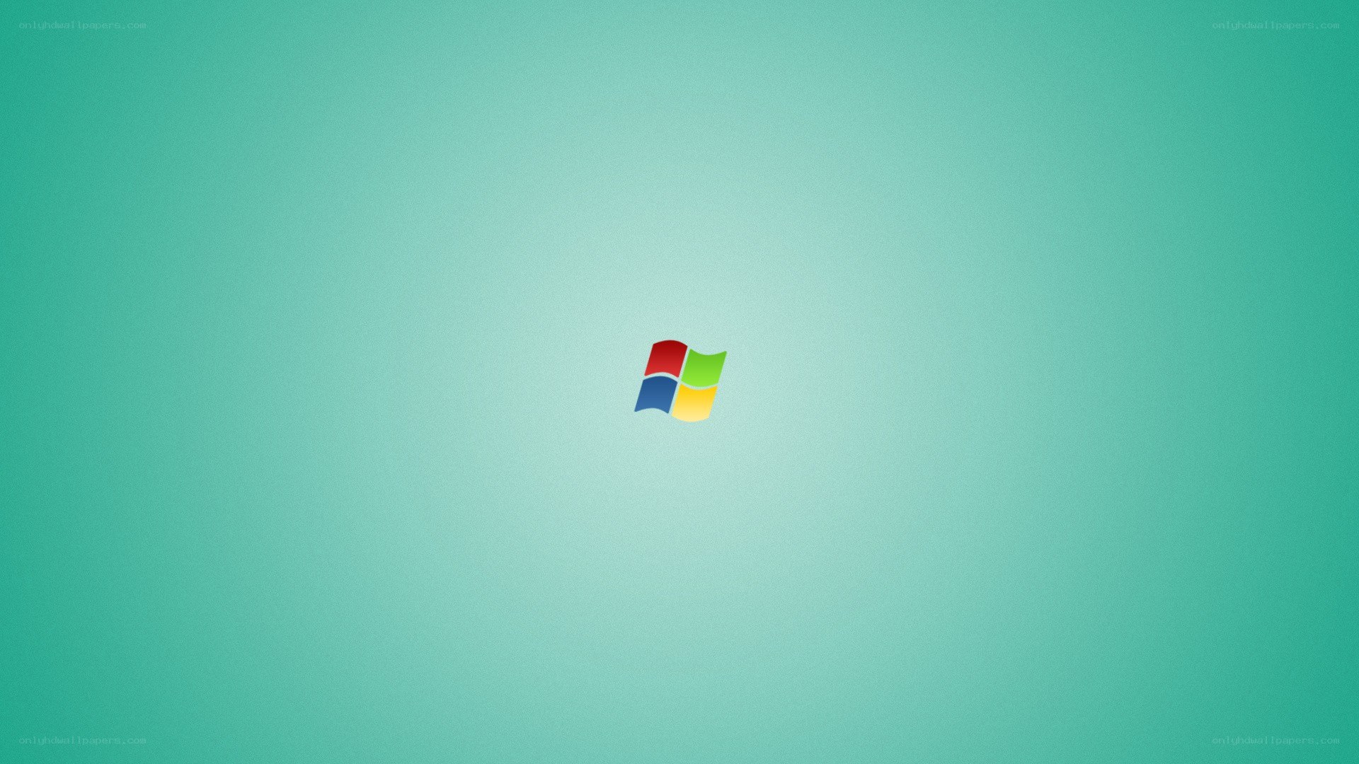 Windows logo on teal background