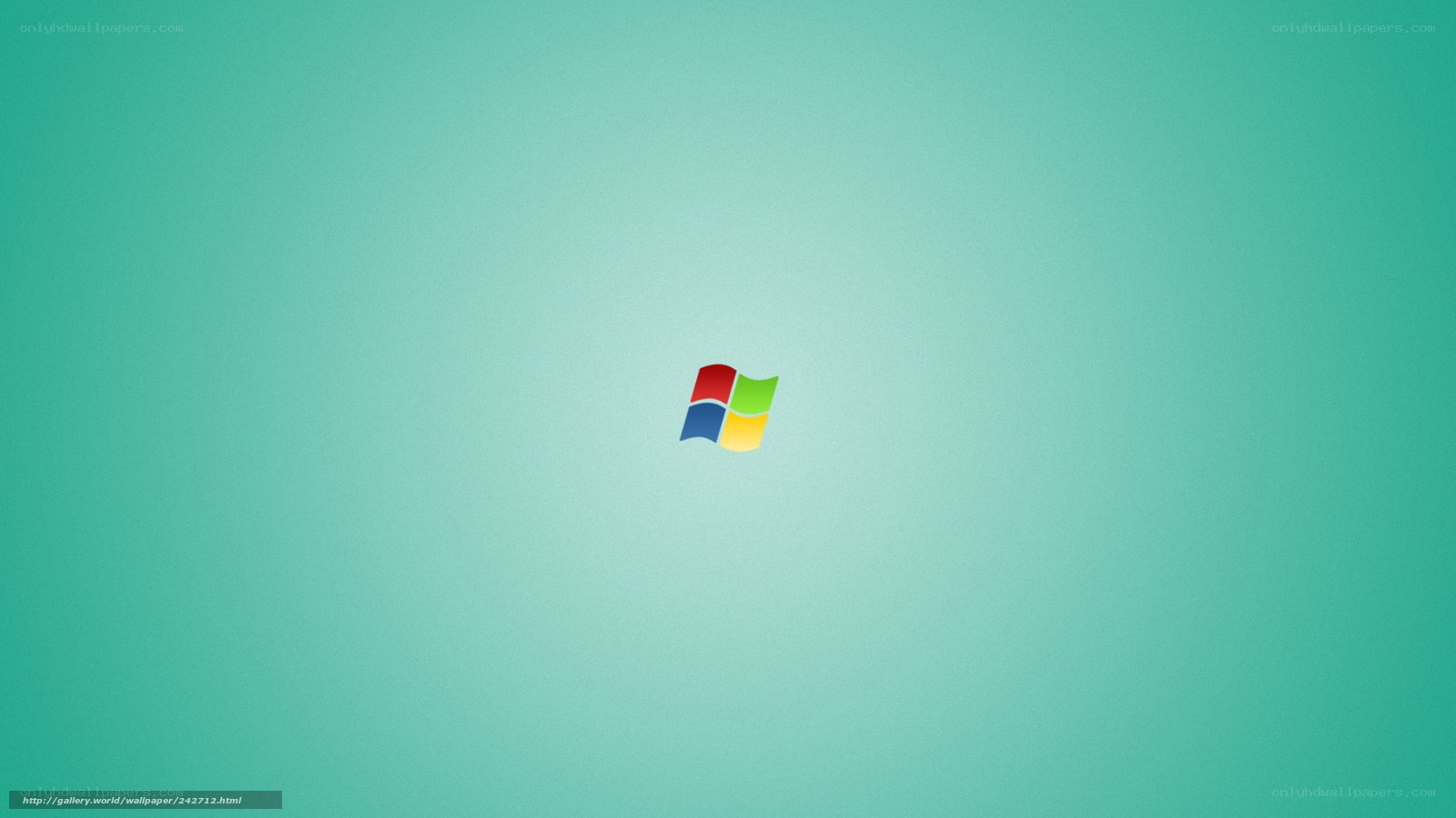 Windows logo on teal background