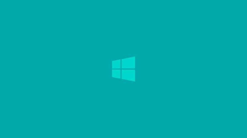 Windows Logo on Teal