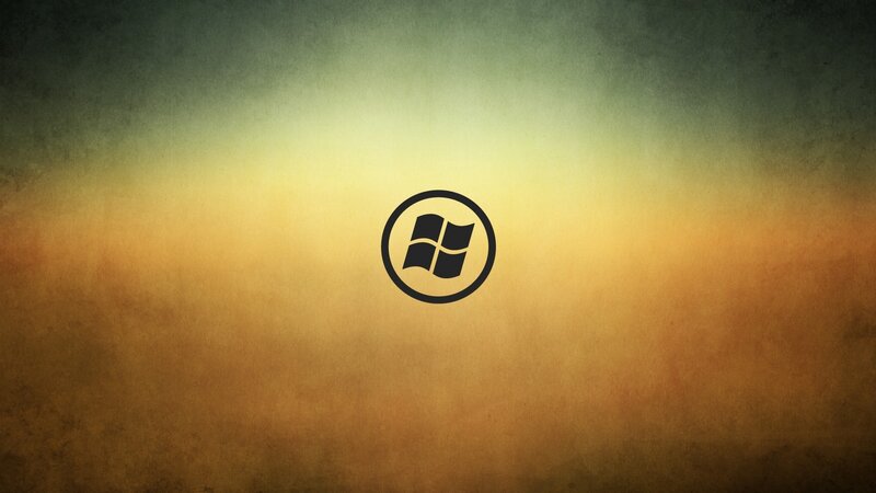Windows Logo on Textured Background — Yellow