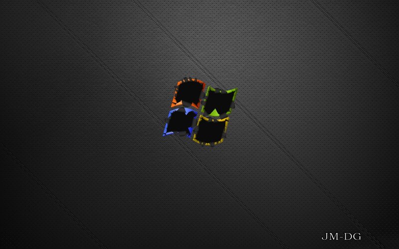 Windows Logo on Textured Surface — Black, Minimalist, Digital Art