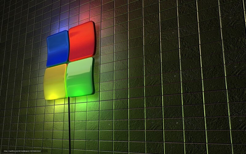 Windows logo on tiled wall