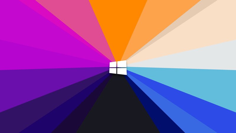 Windows Logo on Tunnel