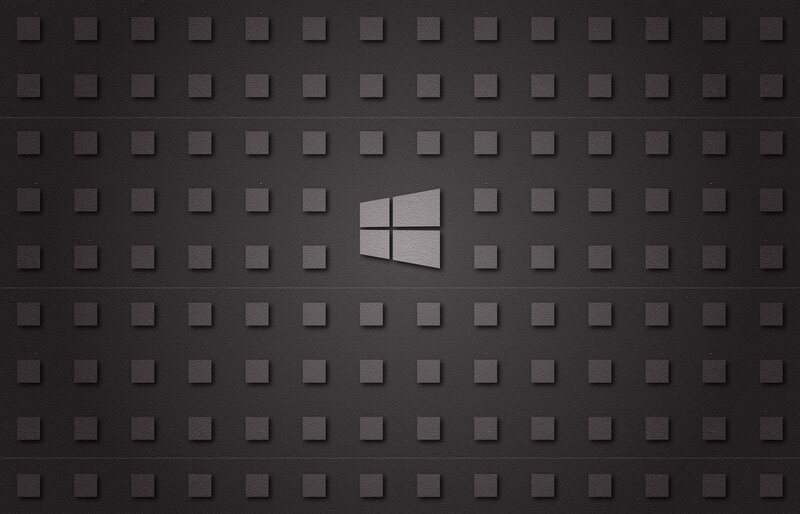 Windows Logo on Wall — Black, Neutral