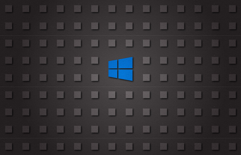 Windows Logo on Wall — Black