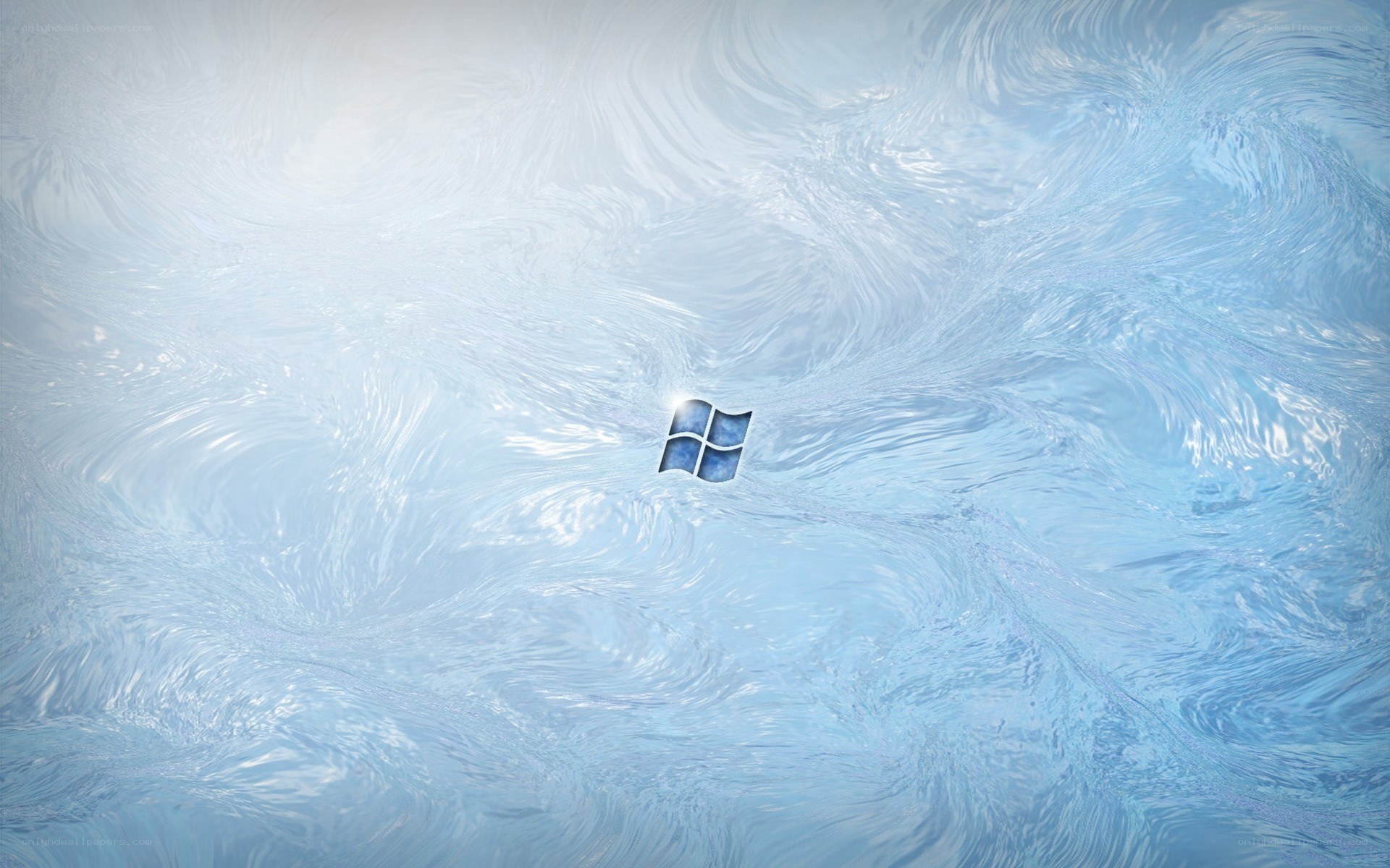Windows logo on water texture