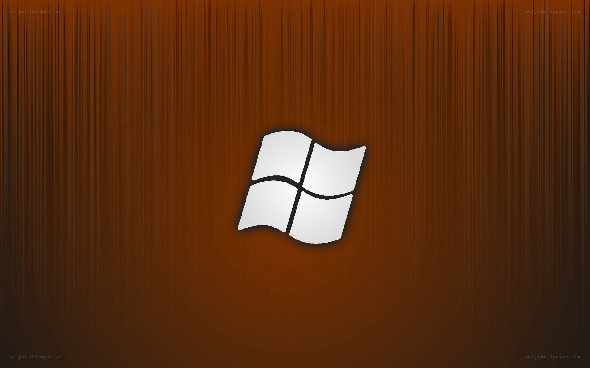 Windows logo on wood background