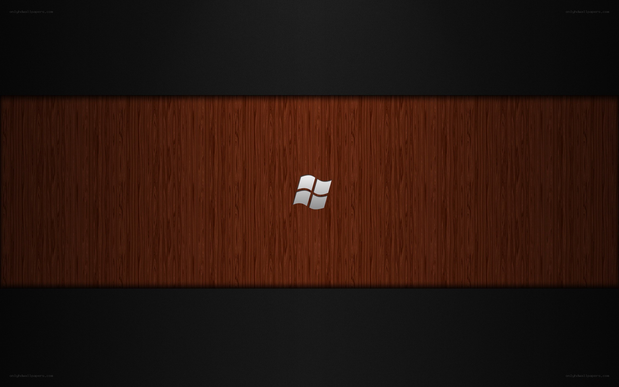Windows logo on wood texture