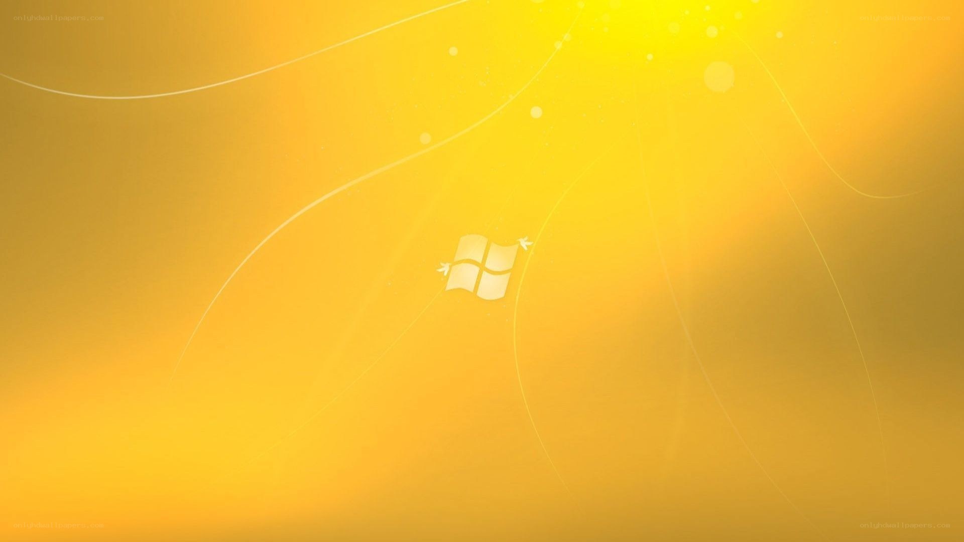 Windows logo on yellow background