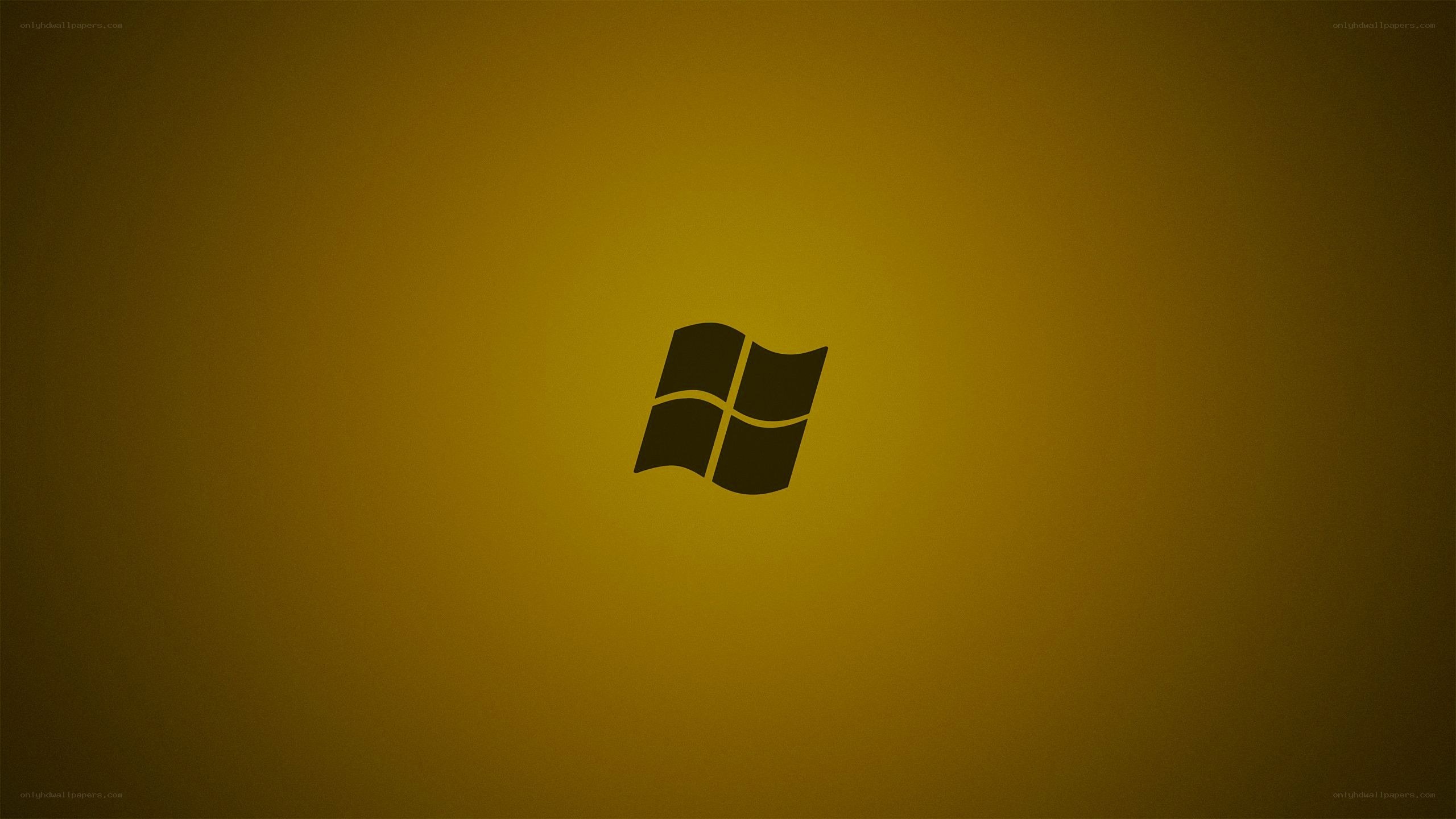 Windows logo on yellow background