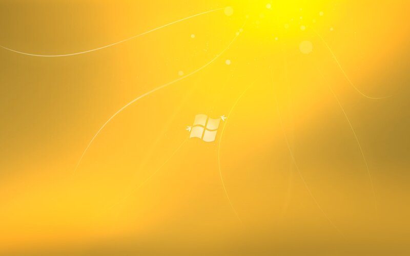 Windows Logo on Yellow Background — Serene