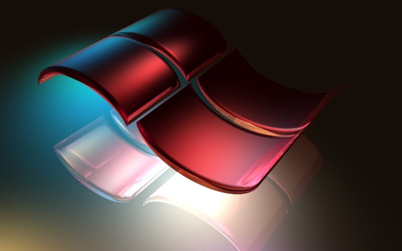Windows Logo — Red, Dramatic