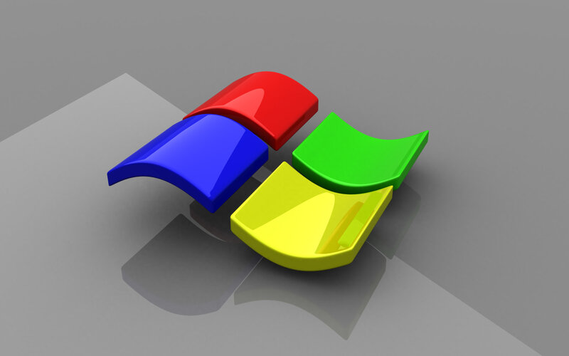 Windows Logo — Red, Neutral, 3d Render