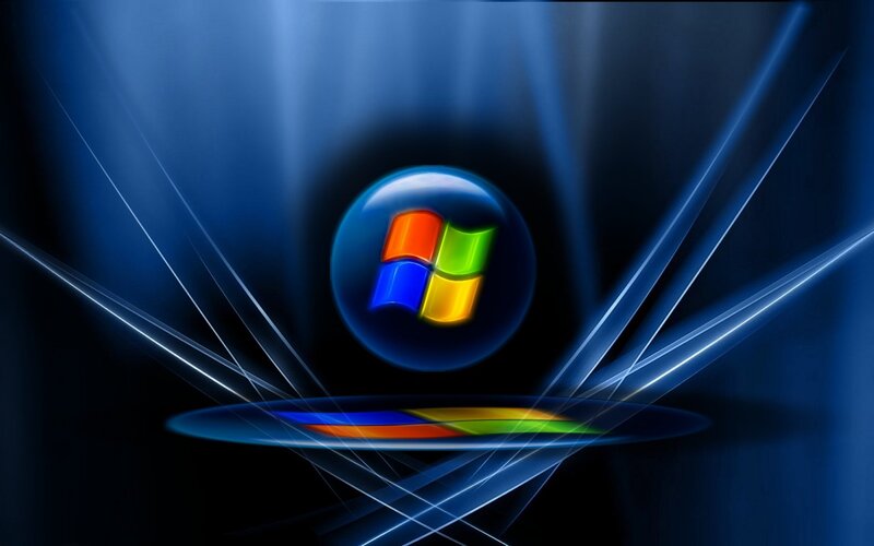 Windows Logo Sphere — Blue, Dramatic