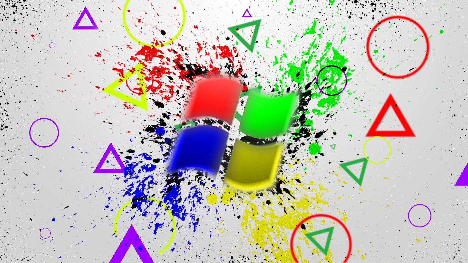 Windows logo splatter art