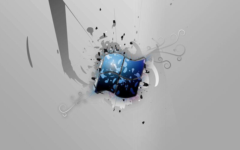 Windows Logo Splatter — Blue, Dynamic