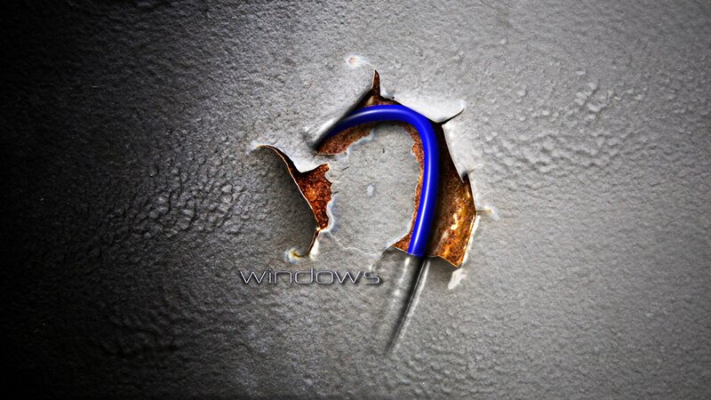 Windows logo through wall
