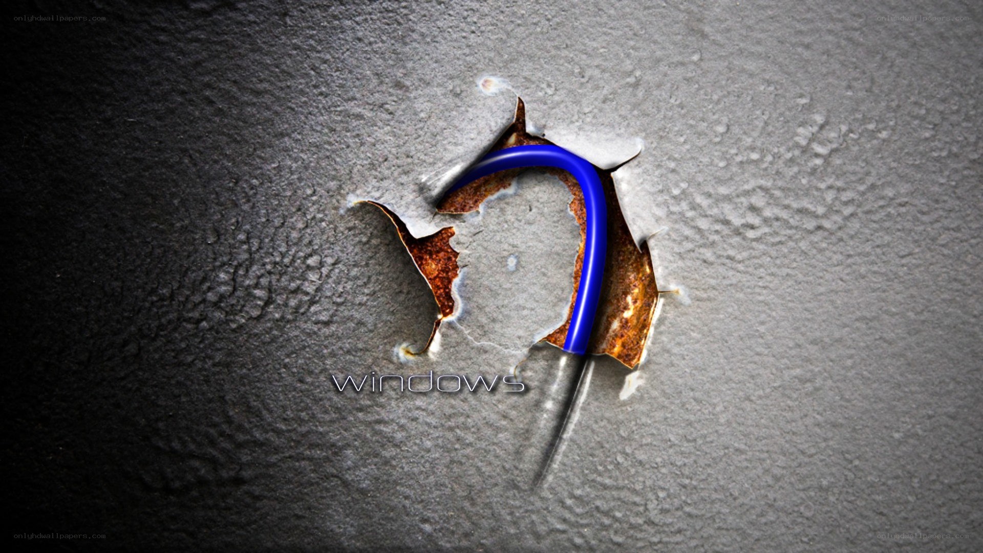Windows logo through wall