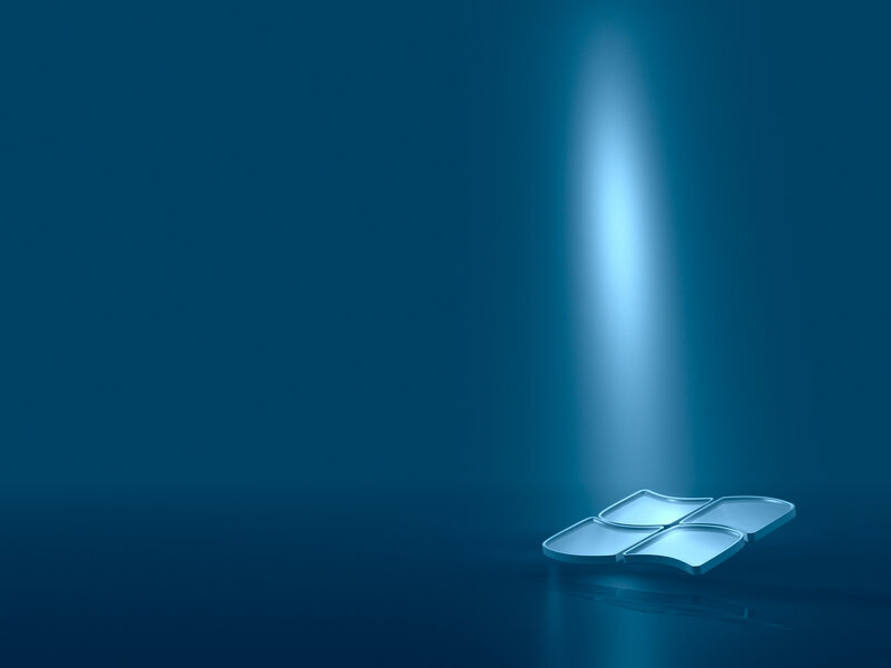 Windows logo under spotlight