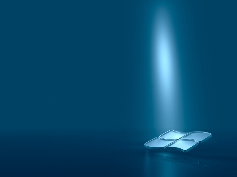 Windows logo under spotlight