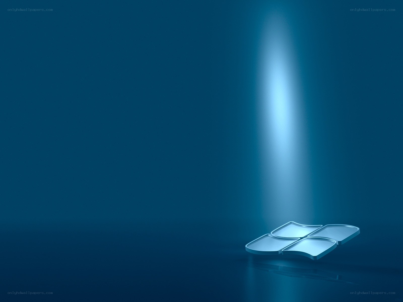 Windows logo under spotlight