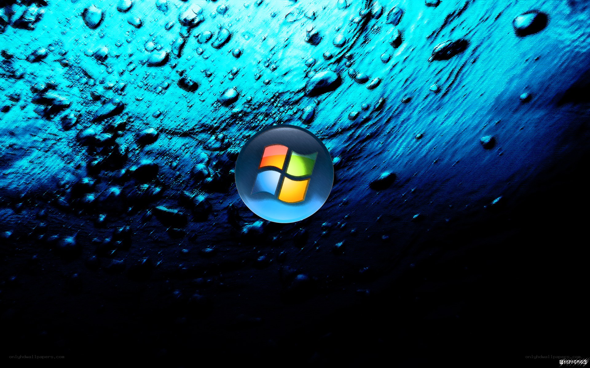 Windows logo underwater