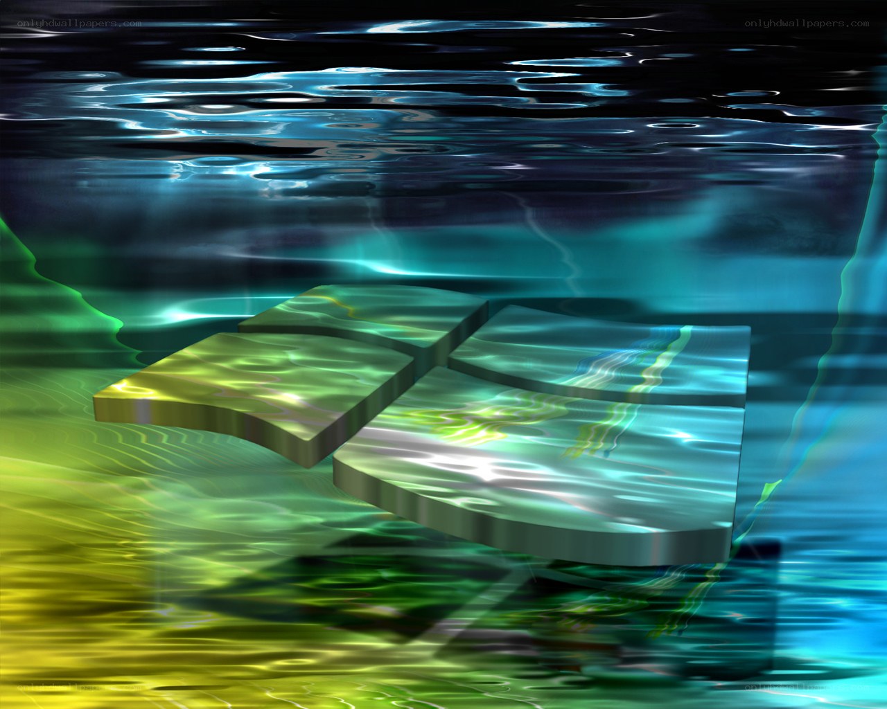 Windows logo underwater