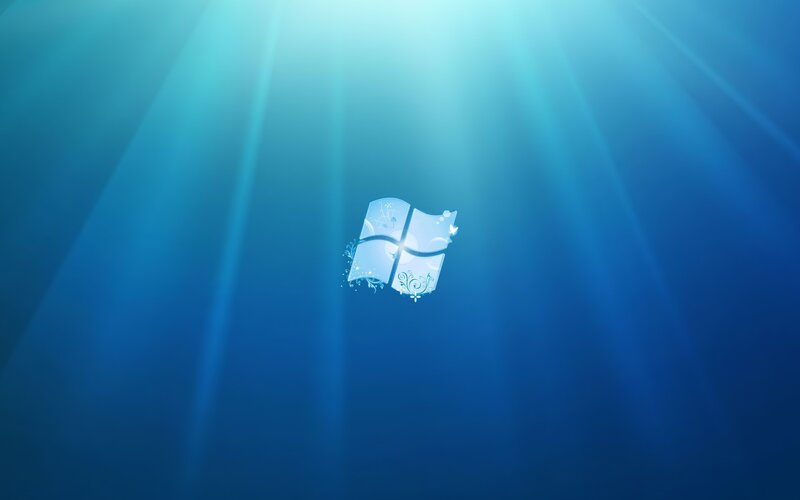 Windows logo underwater