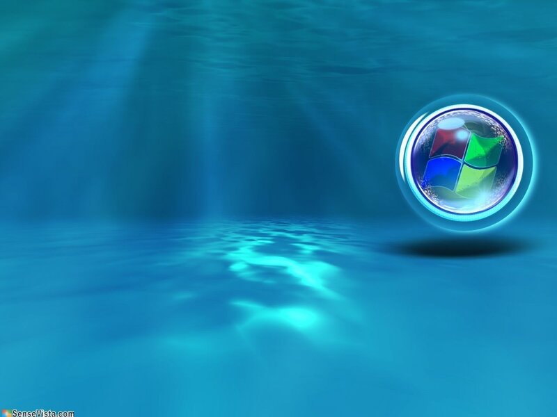 Windows logo underwater scene