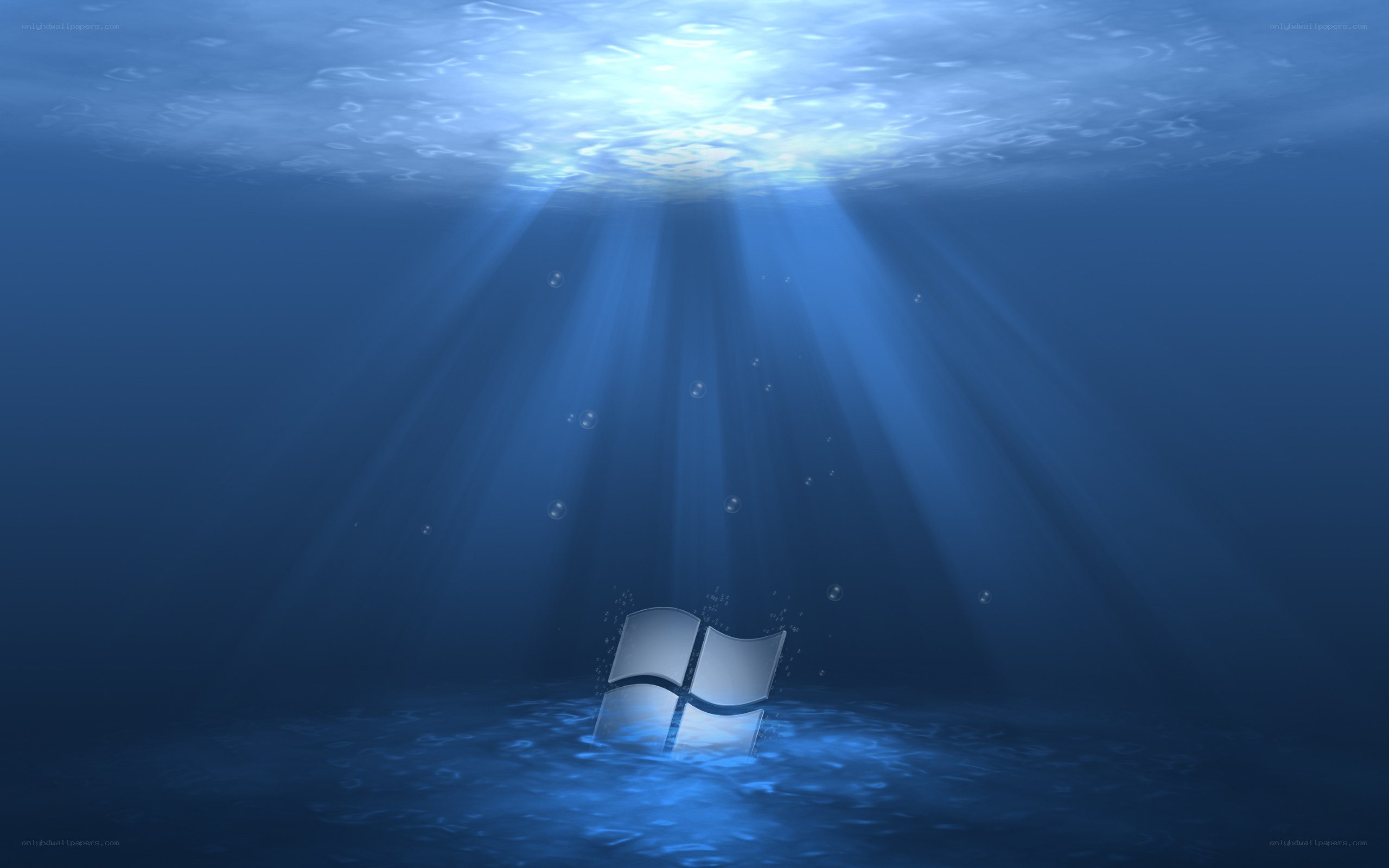 Windows logo underwater