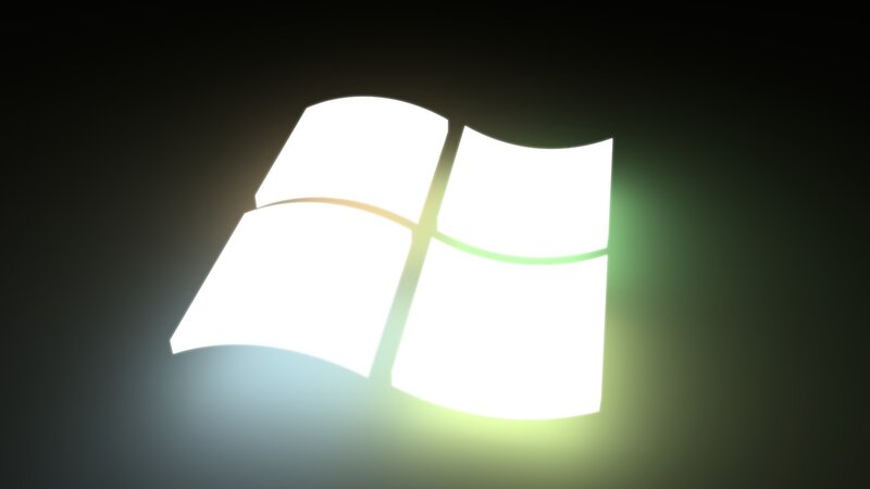 Windows Logo — White, Dramatic