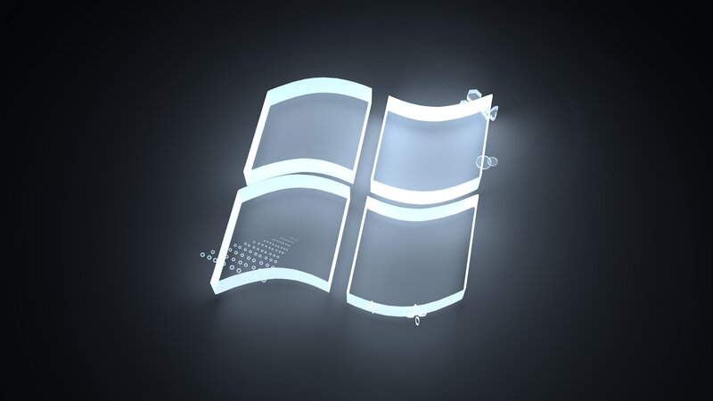 Windows Logo — White, Minimalist, 3d Render