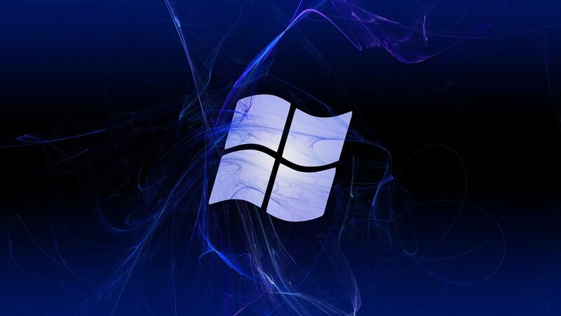 Windows logo with abstract blue design