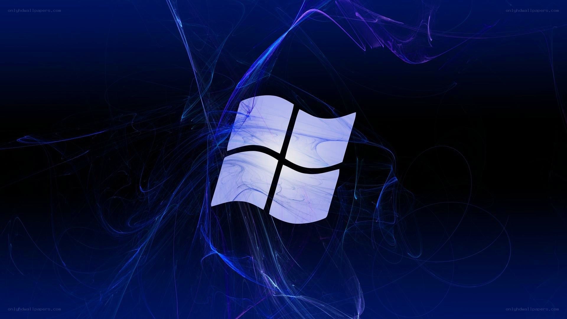 Windows logo with abstract blue design