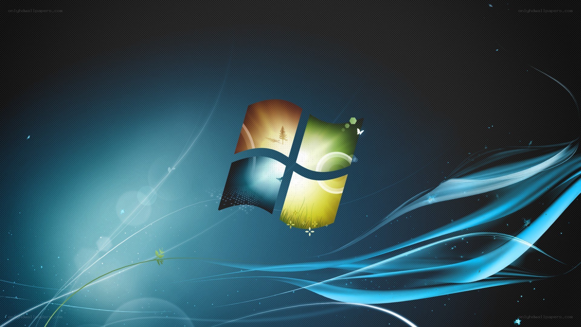 Windows logo with abstract design