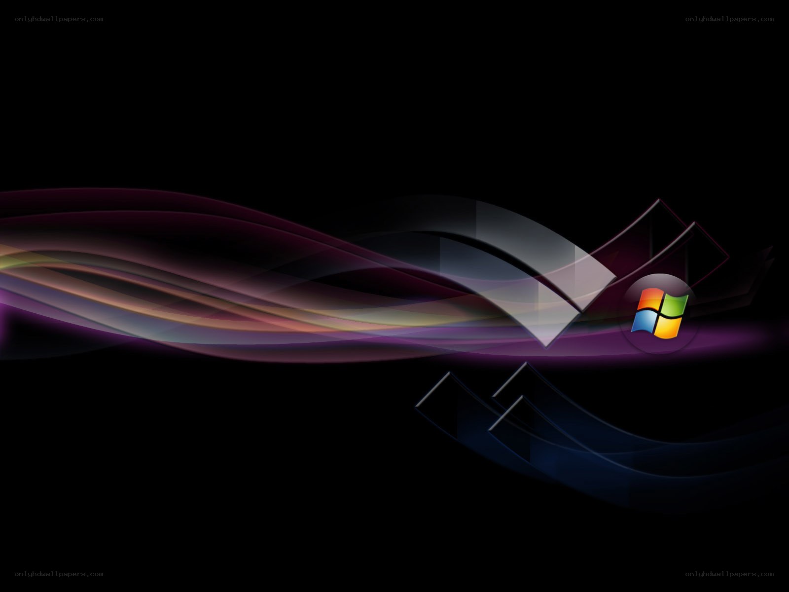 Windows logo with abstract waves