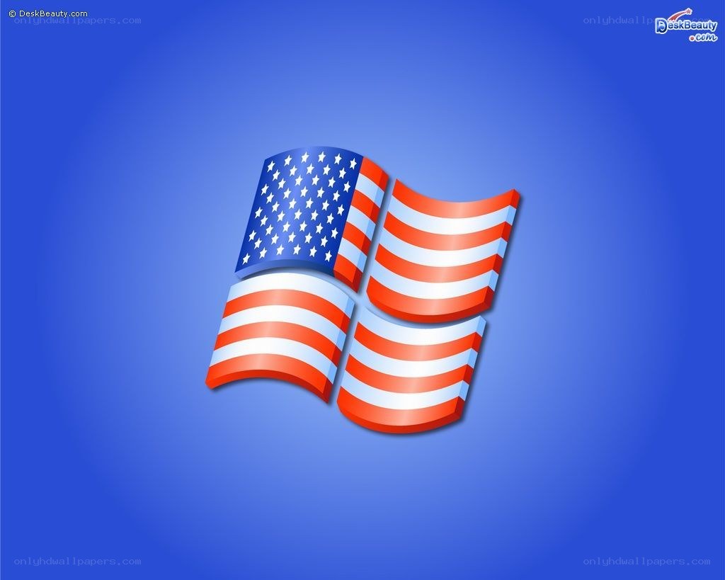 Windows logo with American flag