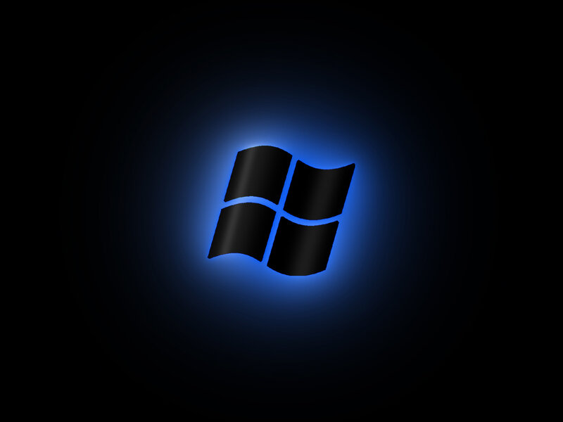 Windows logo with blue glow