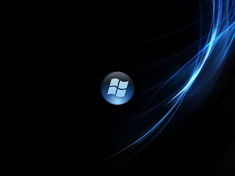 Windows logo with blue light streaks