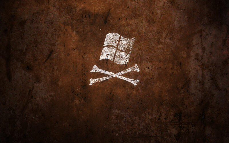 Windows Logo with Bones — Brown
