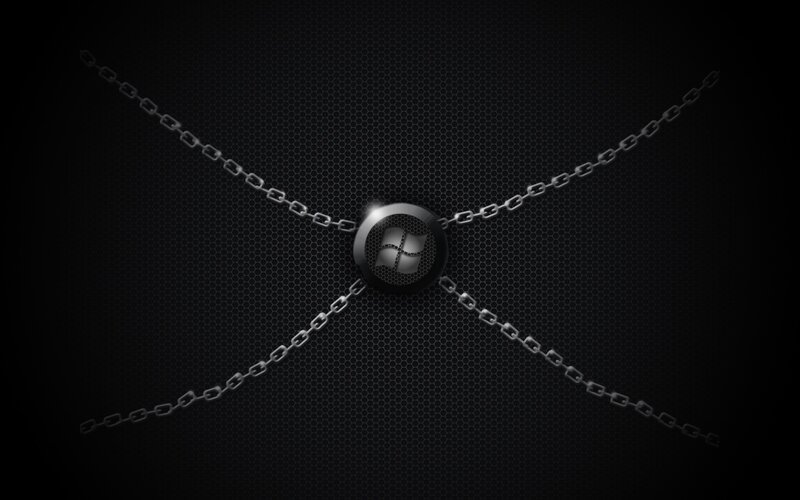 Windows logo with chains