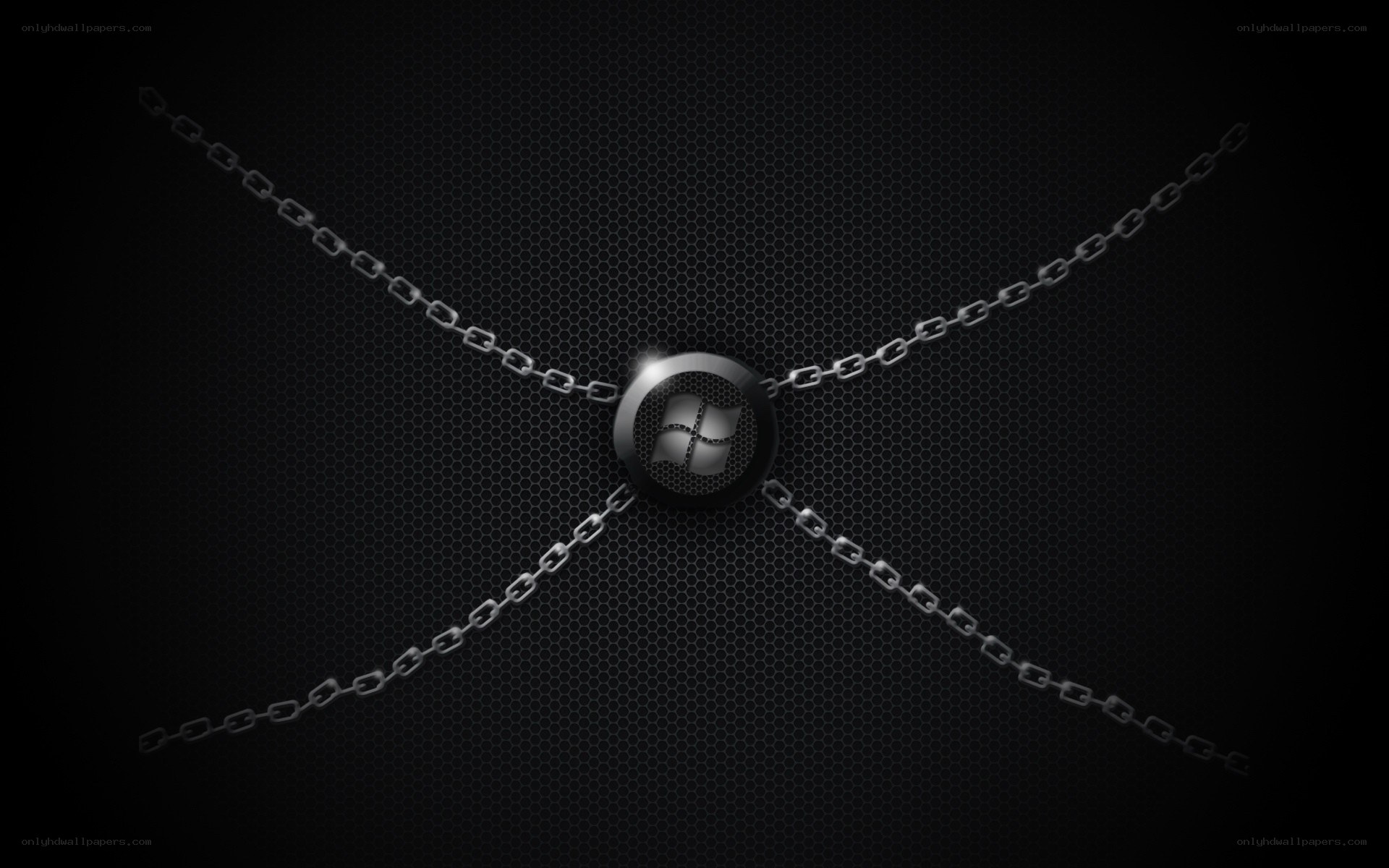 Windows logo with chains
